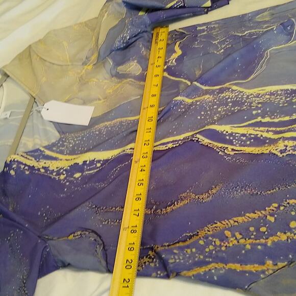 NWT in LightInTheBox  Shift Dress Short Mini Dress Blue Short Sleeve Large - Picture 5 of 7